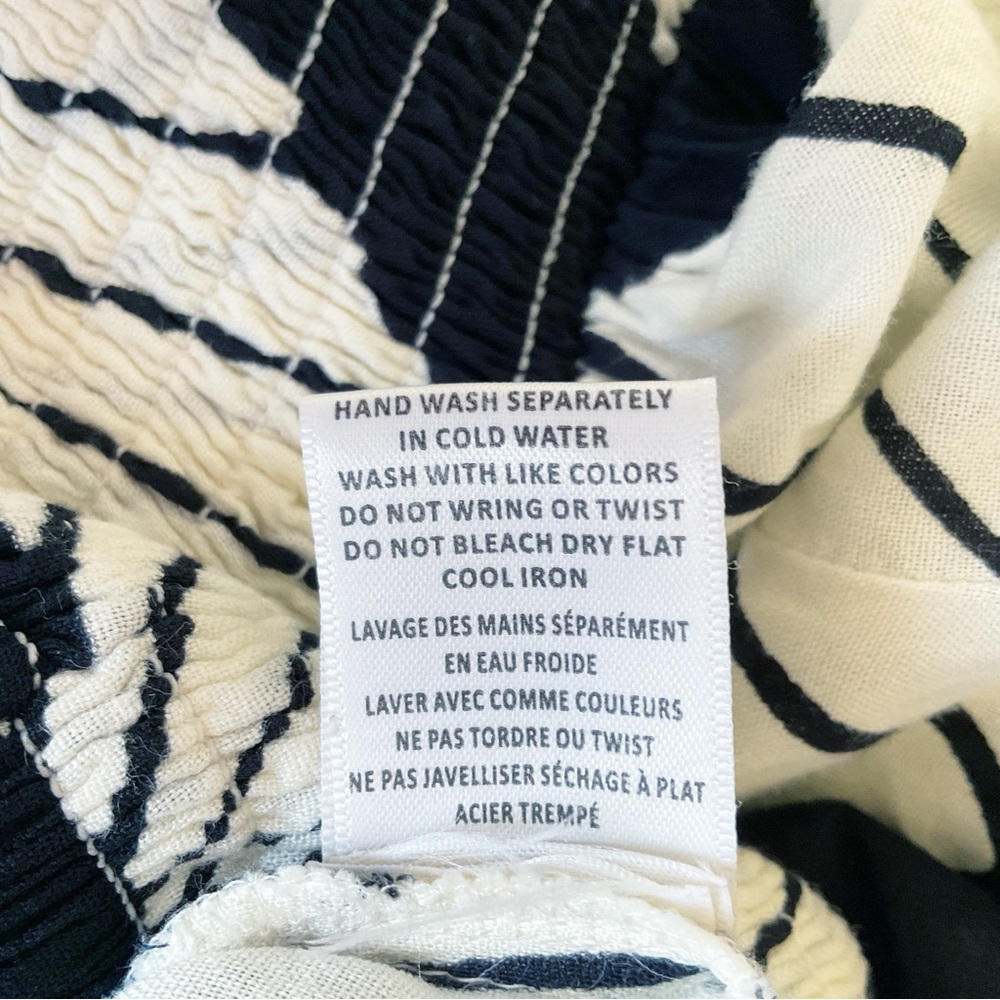 True Destinations Black & White Leaf Print Ruffled Palazzo Pants Size M - Picture 9 of 9